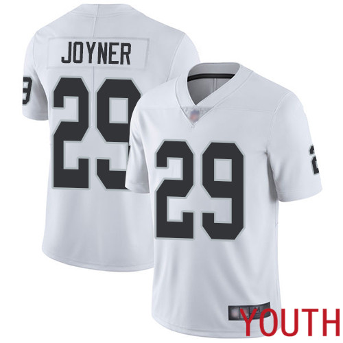 Oakland Raiders Limited White Youth Lamarcus Joyner Road Jersey NFL Football #29 Vapor Untouchable Jersey